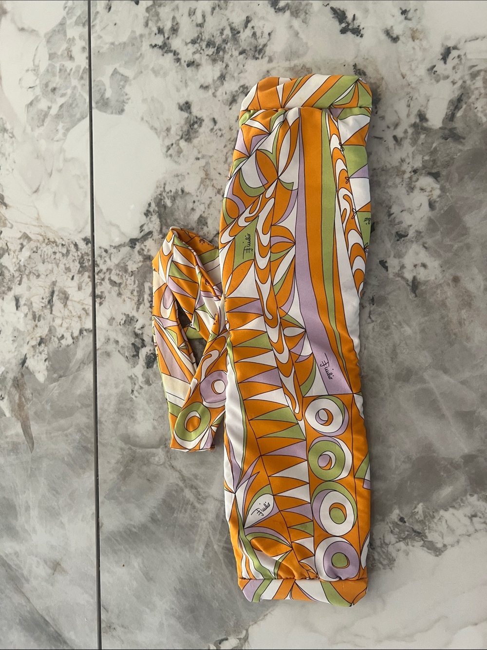 Never worn! Emilio Pucci Orange, Green, Lavender One-Piece bikini top.